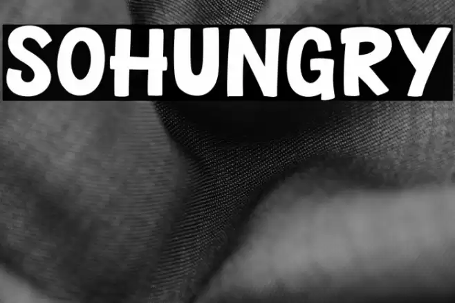 Sohungry Font examples