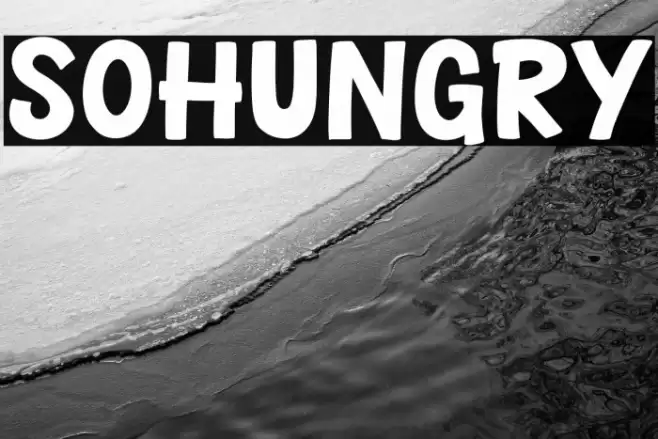 Sohungry Font examples