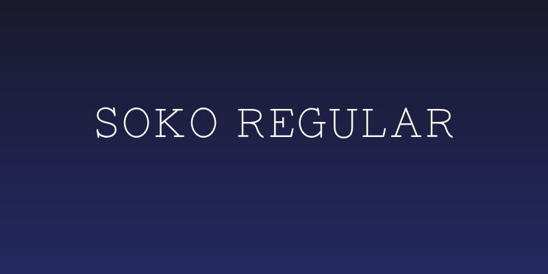 Soko Regular Social Header
