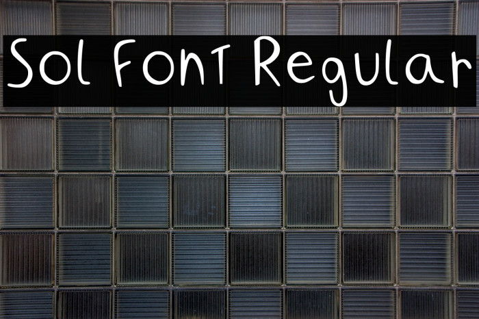 Sol Font Regular Example 2