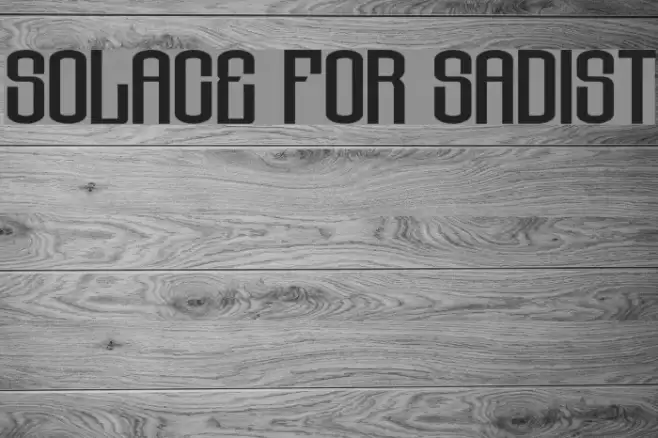 Solace for Sadist Font examples