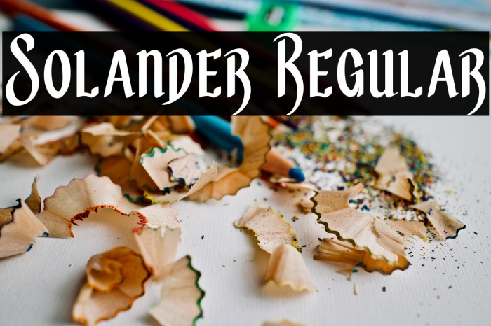 Solander Regular Example 1