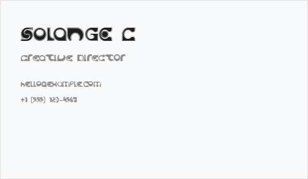 Solange C Business Card