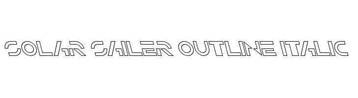 Solar Sailer Outline Italic  Free Fonts Download