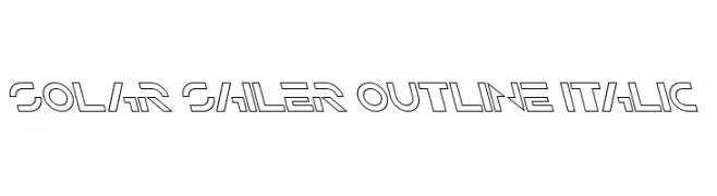 Solar Sailer Outline Italic  免费字体下载