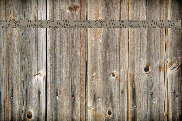 Solar Sailer Outline Italic Font examples
