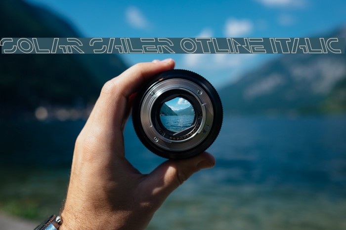 Solar Sailer Outline Italic Font examples