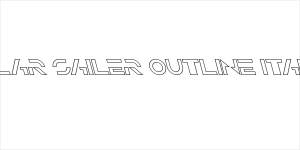 Solar Sailer Outline Italic Logo