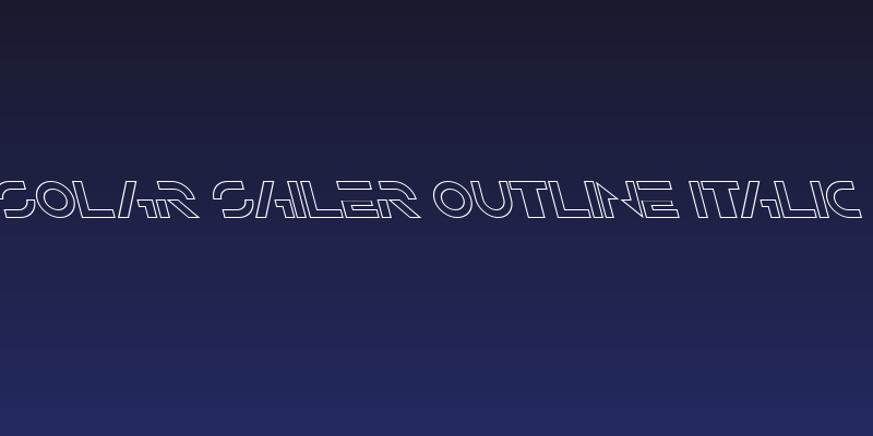Solar Sailer Outline Italic Social Header