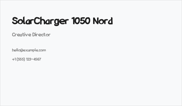 SolarCharger 1050 Nord Business Card