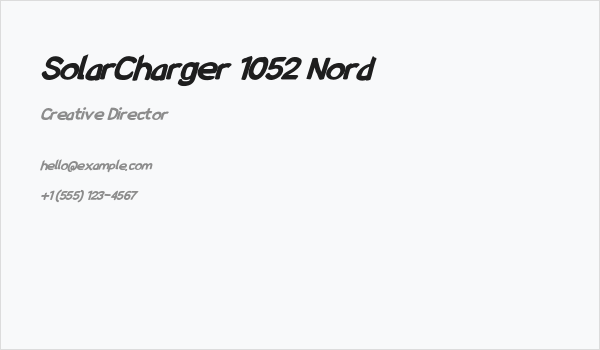 SolarCharger 1052 Nord Business Card