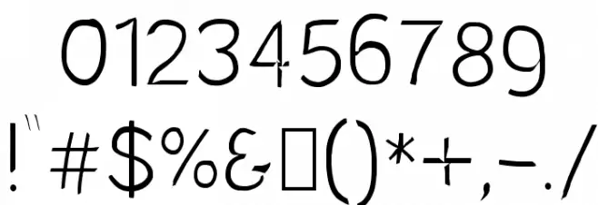 SolarCharger 150 Hairline Font OTHER CHARS