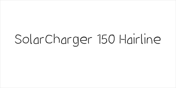 SolarCharger 150 Hairline Logo