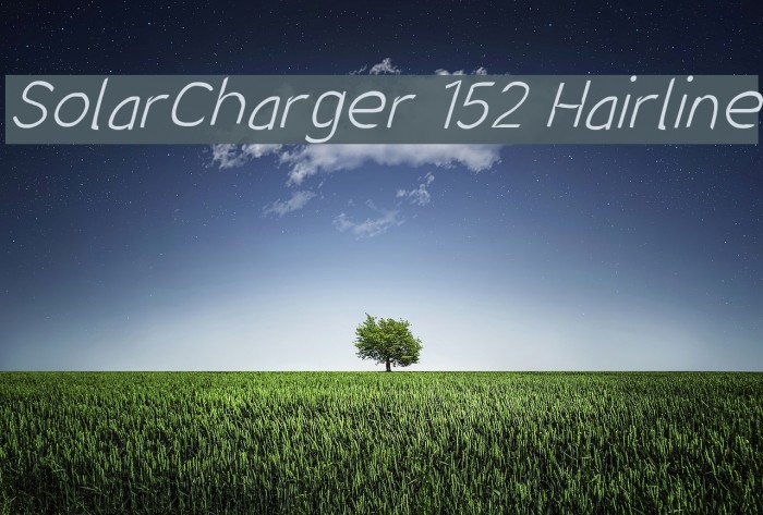 SolarCharger 152 Hairline フォント examples