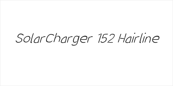 SolarCharger 152 Hairline Logo