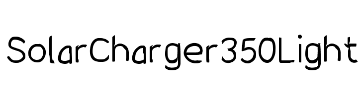 SolarCharger 350 Light Font