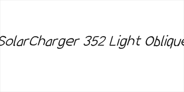 SolarCharger 352 Light Oblique Logo