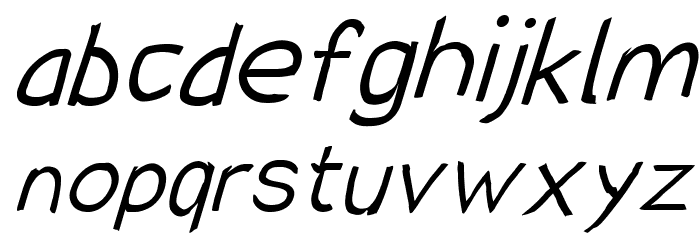 SolarCharger 352 Light Oblique Font LOWERCASE