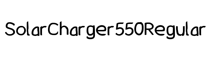 SolarCharger 550 Regular फ़ॉन्ट