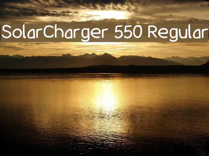 SolarCharger 550 Regular Font examples