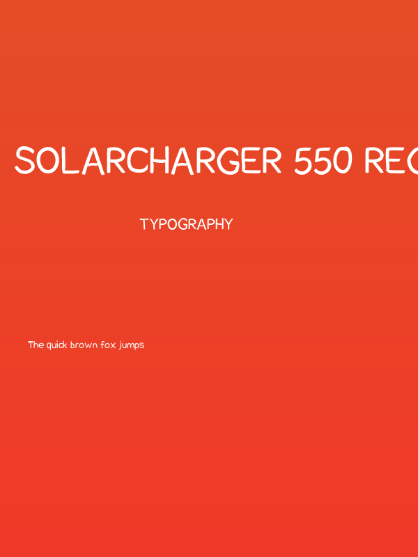 SolarCharger 550 Regular Poster