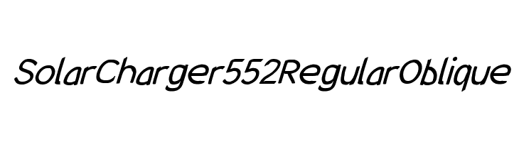 SolarCharger 552 Regular Oblique Font