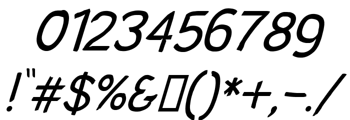 SolarCharger 552 Regular Oblique Font OTHER CHARS