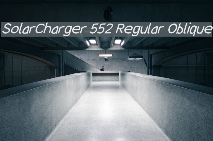 SolarCharger 552 Regular Oblique Font examples