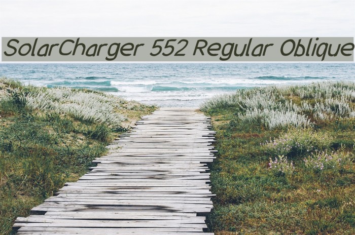 SolarCharger 552 Regular Oblique Font examples