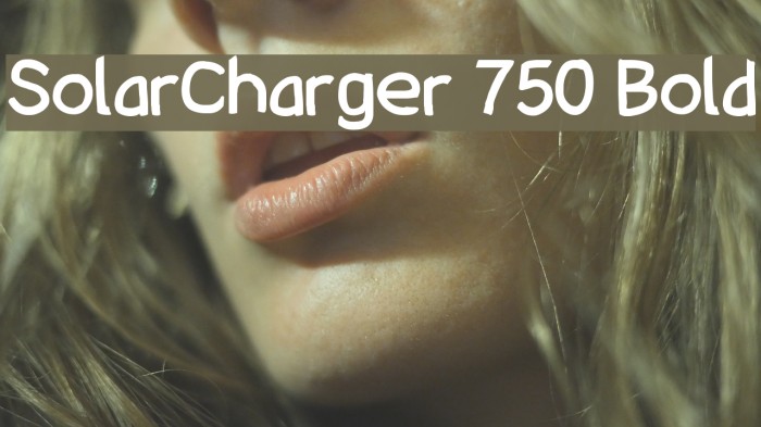 SolarCharger 750 Bold Font examples