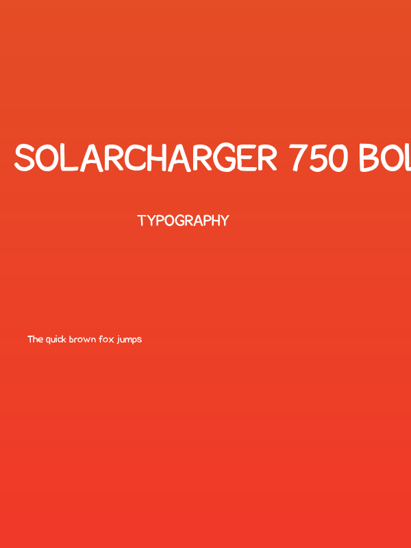 SolarCharger 750 Bold Poster