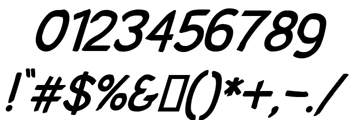SolarCharger 752 Bold Oblique Font OTHER CHARS