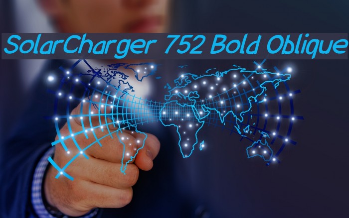 SolarCharger 752 Bold Oblique Font examples