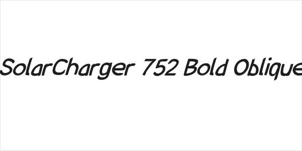 SolarCharger 752 Bold Oblique Logo