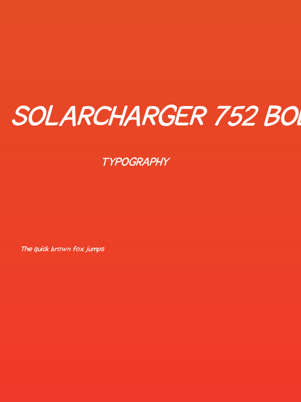 SolarCharger 752 Bold Oblique Poster