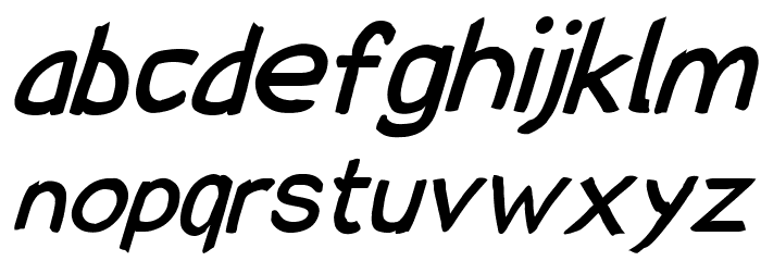 SolarCharger 752 Bold Oblique Font LOWERCASE