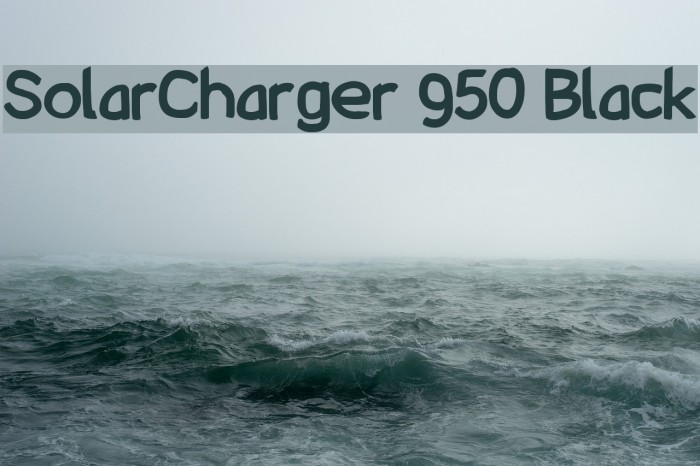 SolarCharger 950 Black Font examples