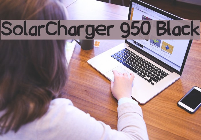 SolarCharger 950 Black Font examples