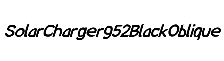 SolarCharger 952 Black Oblique Font