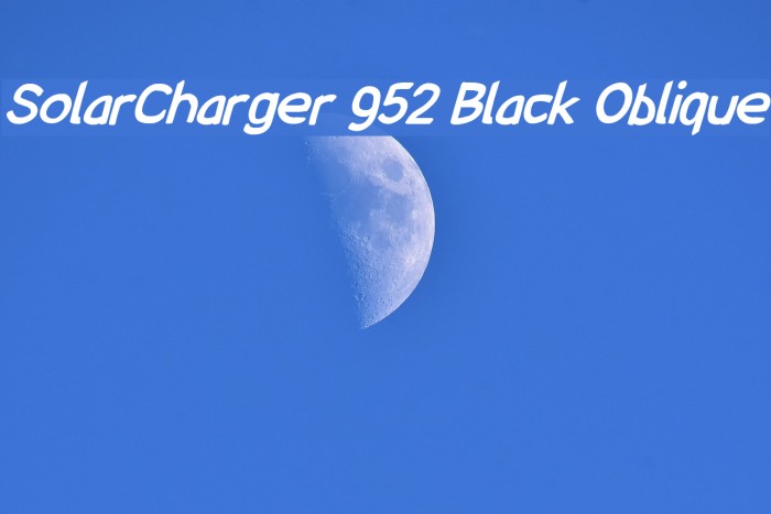SolarCharger 952 Black Oblique Font examples