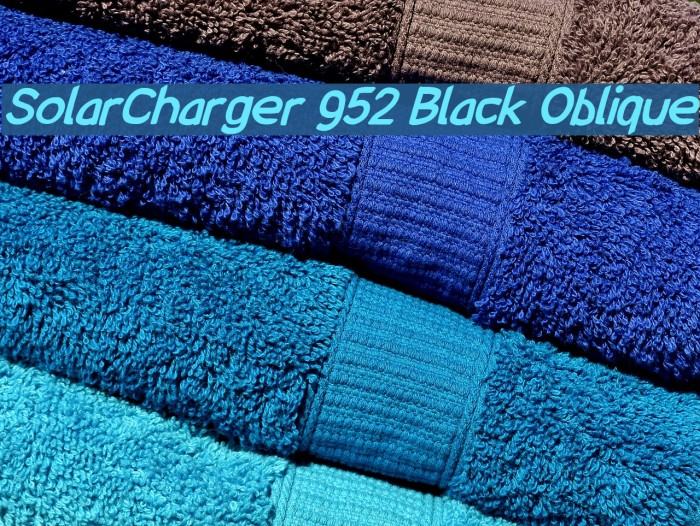 SolarCharger 952 Black Oblique Font examples