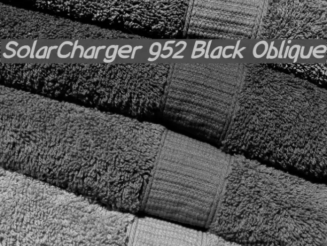 SolarCharger 952 Black Oblique  examples