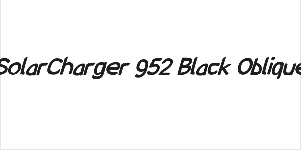 SolarCharger 952 Black Oblique Logo