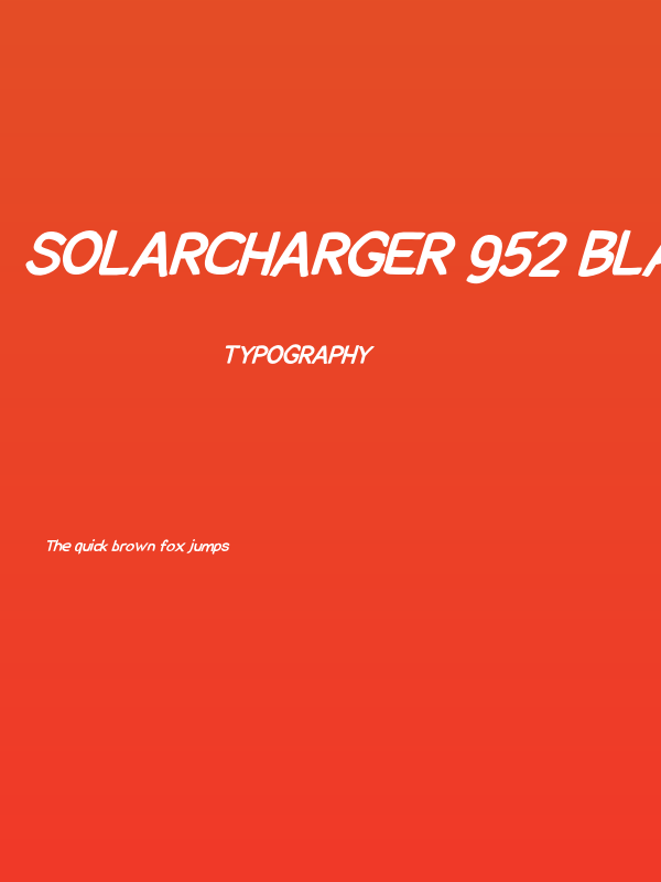 SolarCharger 952 Black Oblique Poster