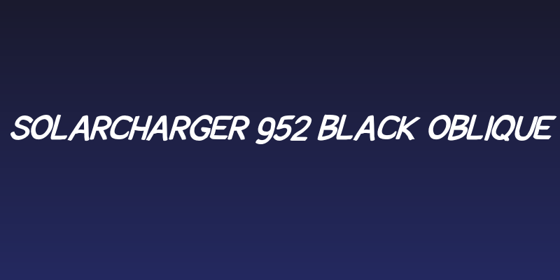 SolarCharger 952 Black Oblique Social Header