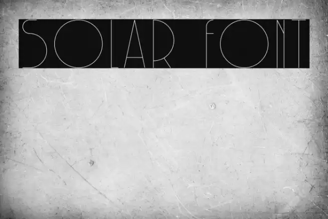 Solar Font examples