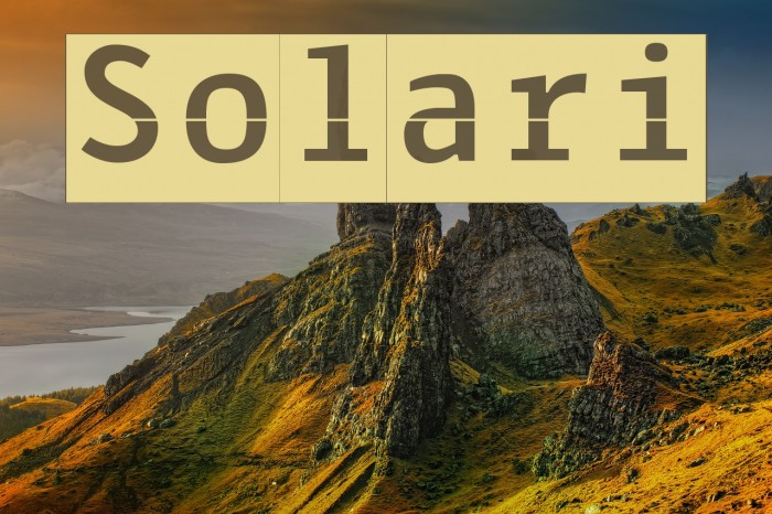 Solari Font examples