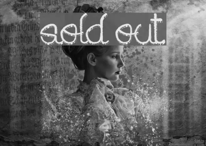 Sold out Schriftart examples