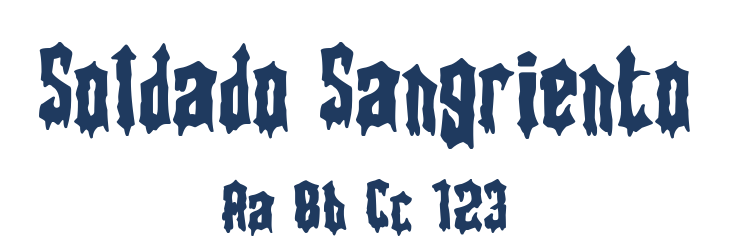 Soldado Sangriento Font Preview