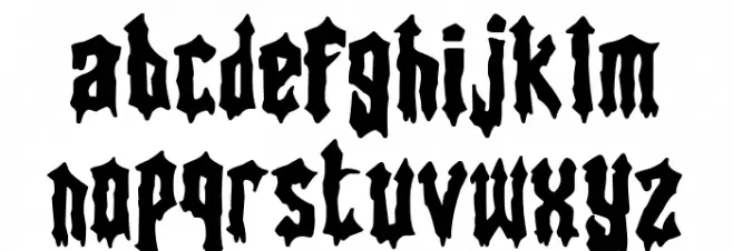 Soldado Sangriento Font LOWERCASE